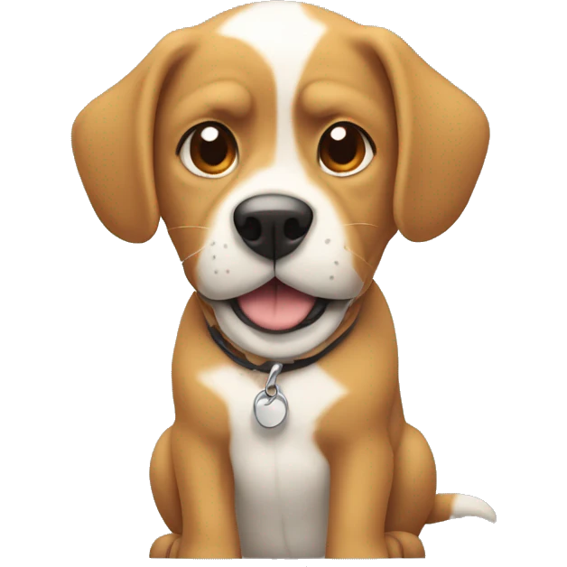 Cão chupando manga  emoji