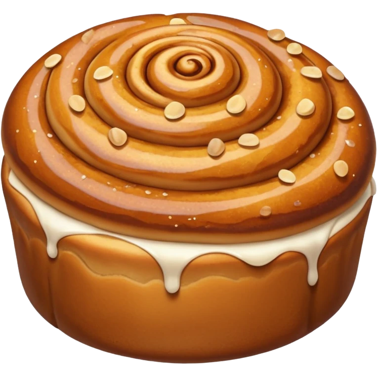 cinnemon bun with sugar pebbles on top emoji