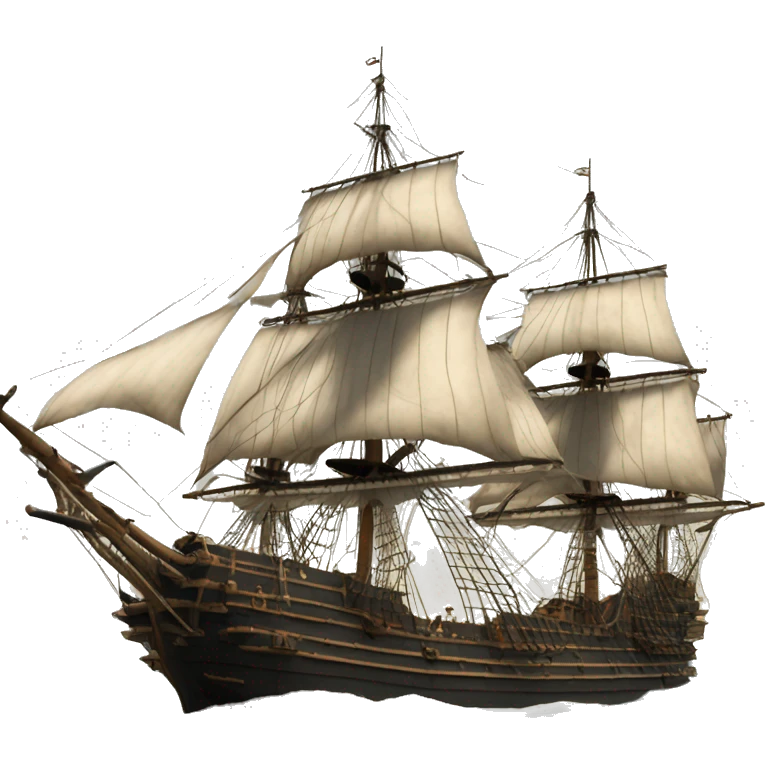 photorealistic england frigate  XVII 
century emoji