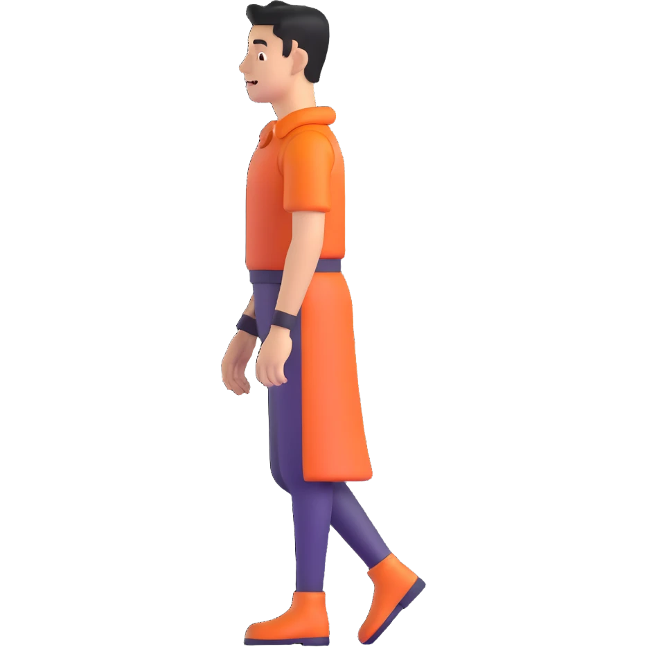 side view of character emoji