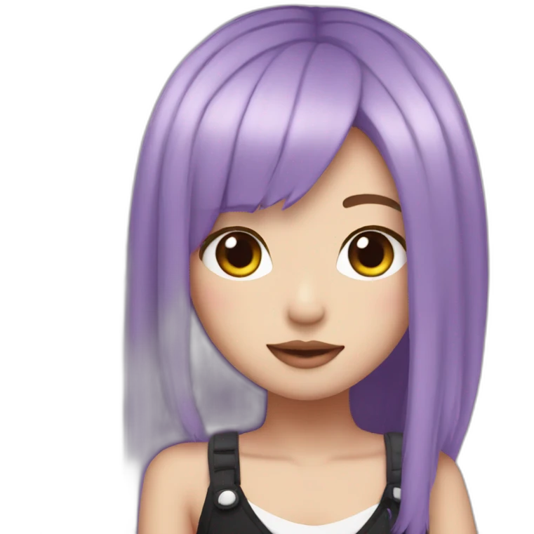 Blackpink members with soft purple hair  emoji