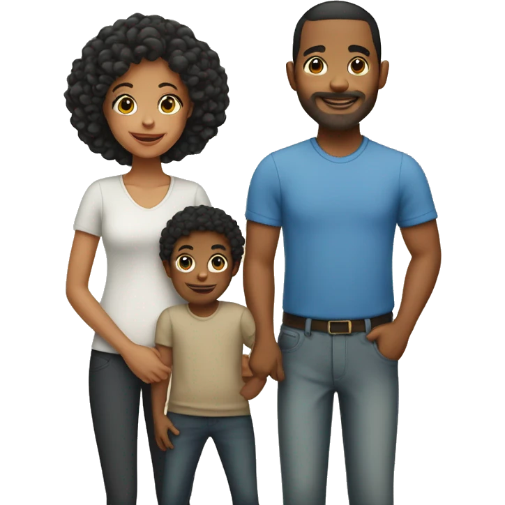 family biracial  emoji