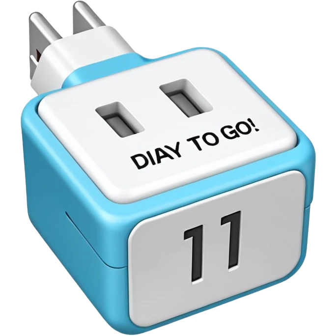 A plug with 1 day to go written above  emoji