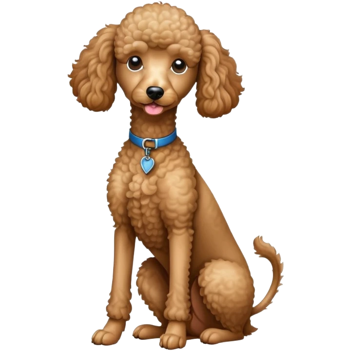 Super Skinny - Light Brown - Poodle - Sitting - No Collar-No Collar-No Collar emoji