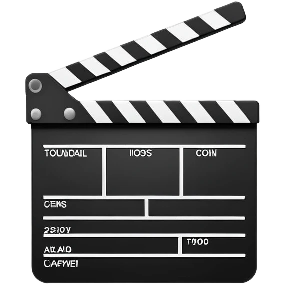most abstract possible clapperboard, single line with one diagonal, absolute minimalism emoji