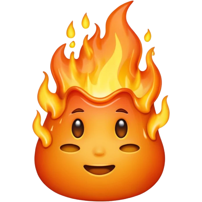 a flame that burns a fat body  emoji