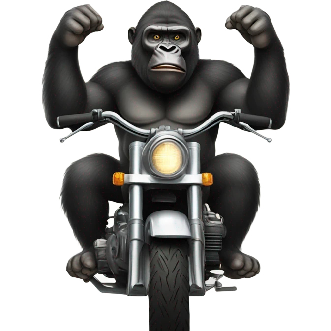 Gorilla on a motorcycle emoji