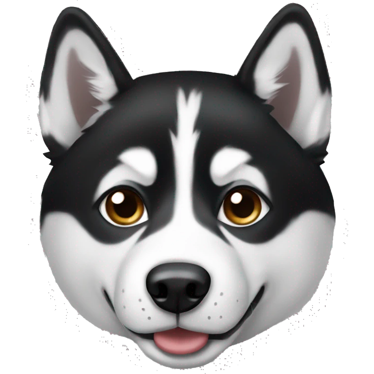 Black and white husky emoji