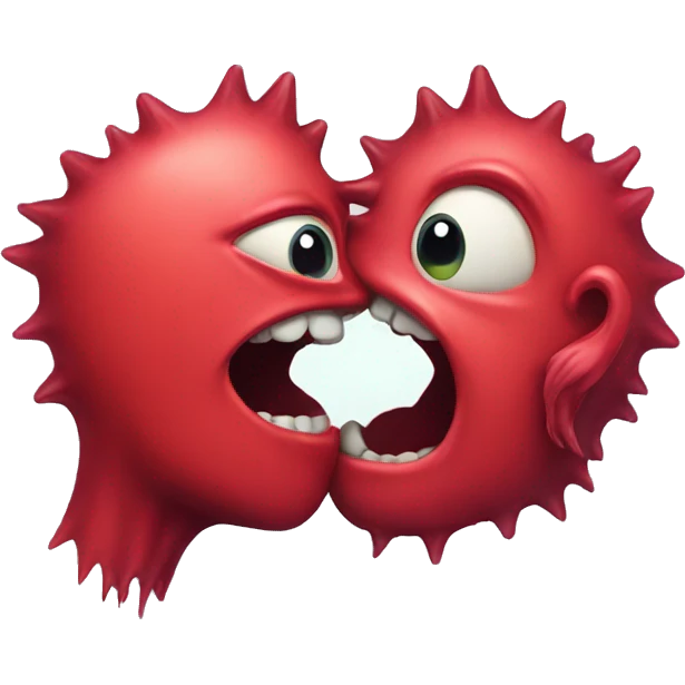 Kissing monster kissing emoji