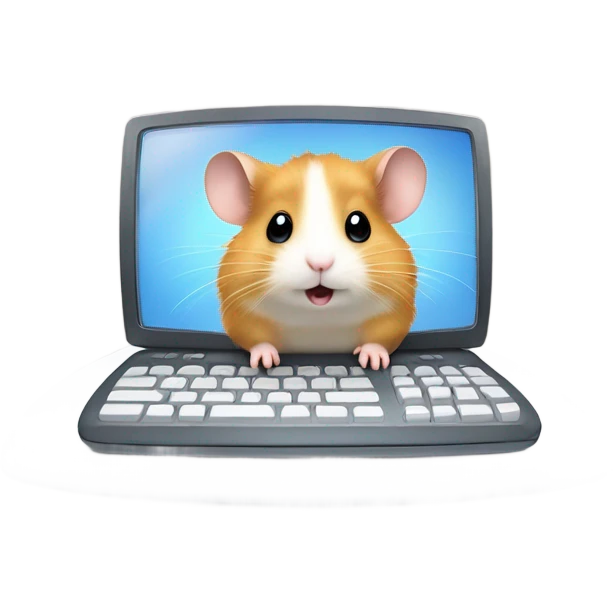Hamster on computer  emoji