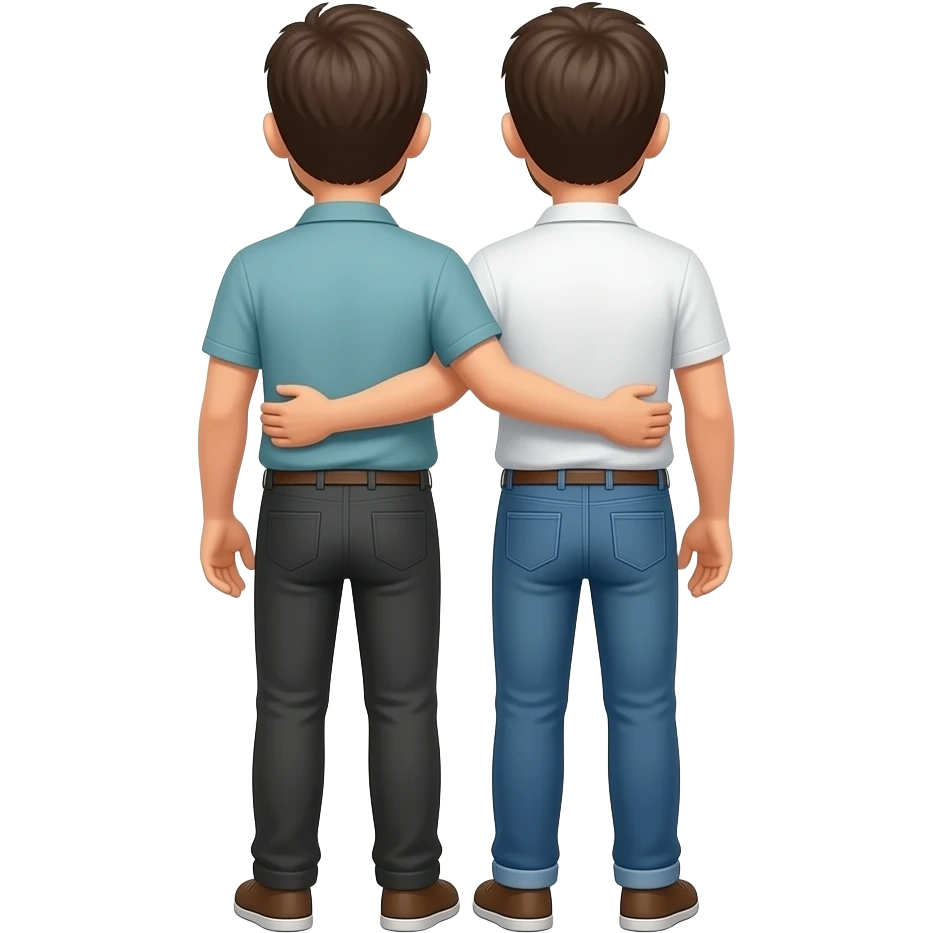 -two-men-standing-back-to-back-and-support-each-other full body emoji