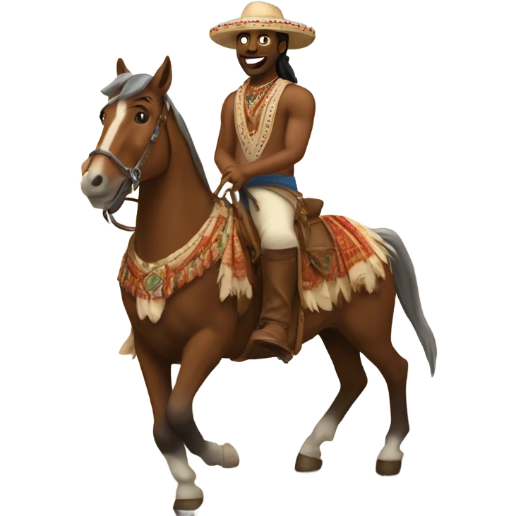 Me as an Indian man riding a horse from hershey PA to nyc  emoji