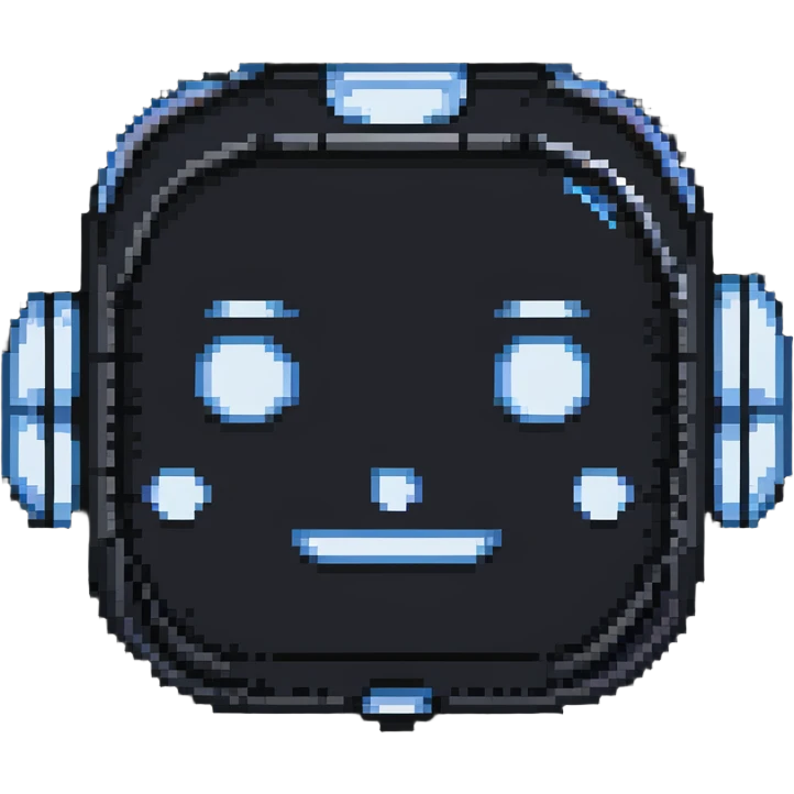 simple digital chatbot face emoji