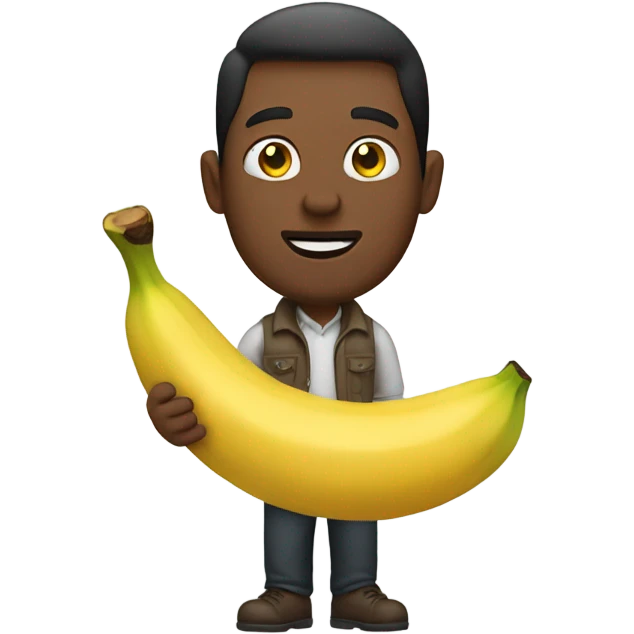 man with banana emoji