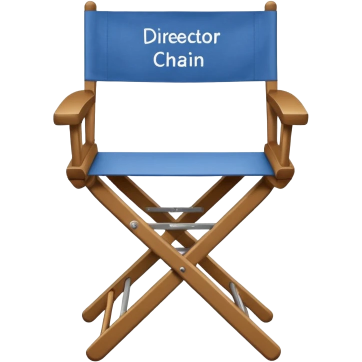driector chair, wite director name on it emoji