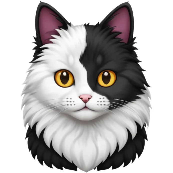 black and white cat emoji