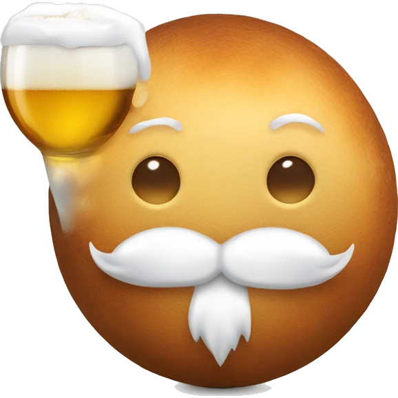 Boule de Noël avec un boc de bière dessus emoji