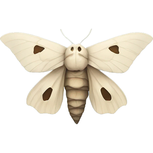 Moth with skull emoji