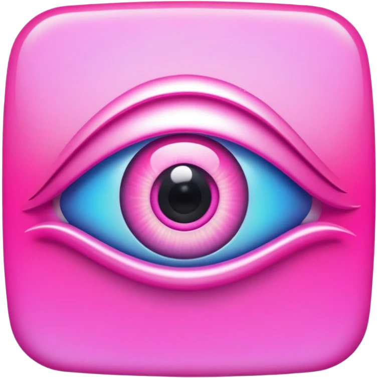 Shades of pink evil eye emoji