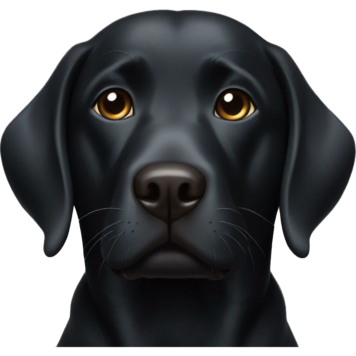 black labrador say<s "hi" emoji