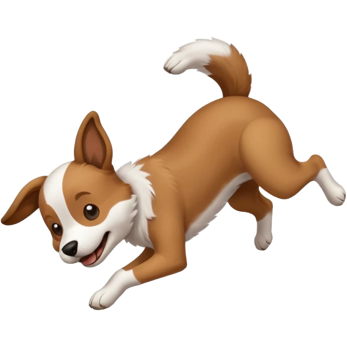 A dog doing a backflip emoji