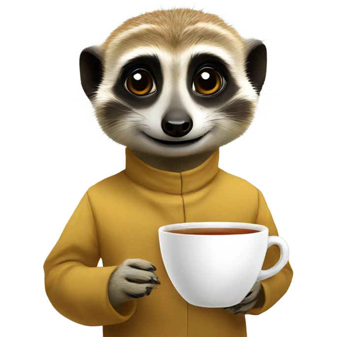Meerkat with tea emoji