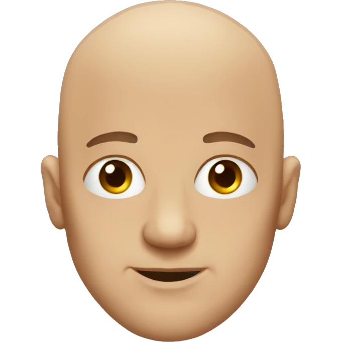 Bald man with eyes emoji