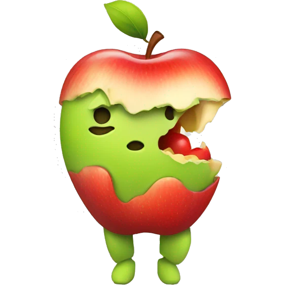 Android eating apple  emoji