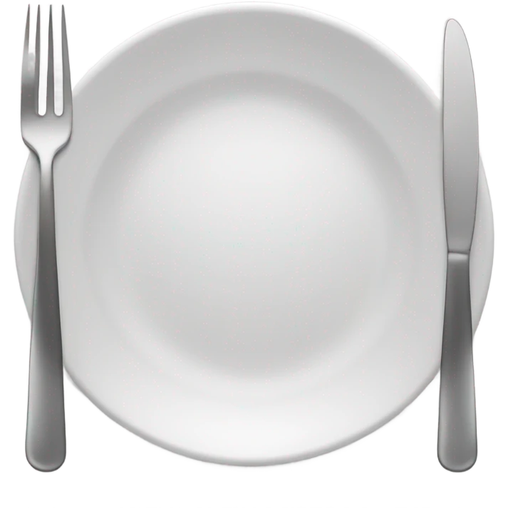 plate with a fork and a knife emoji