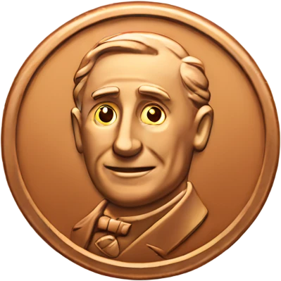 A Penny coin emoji