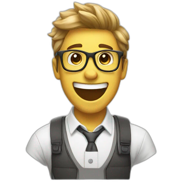 Nerd excited emoji