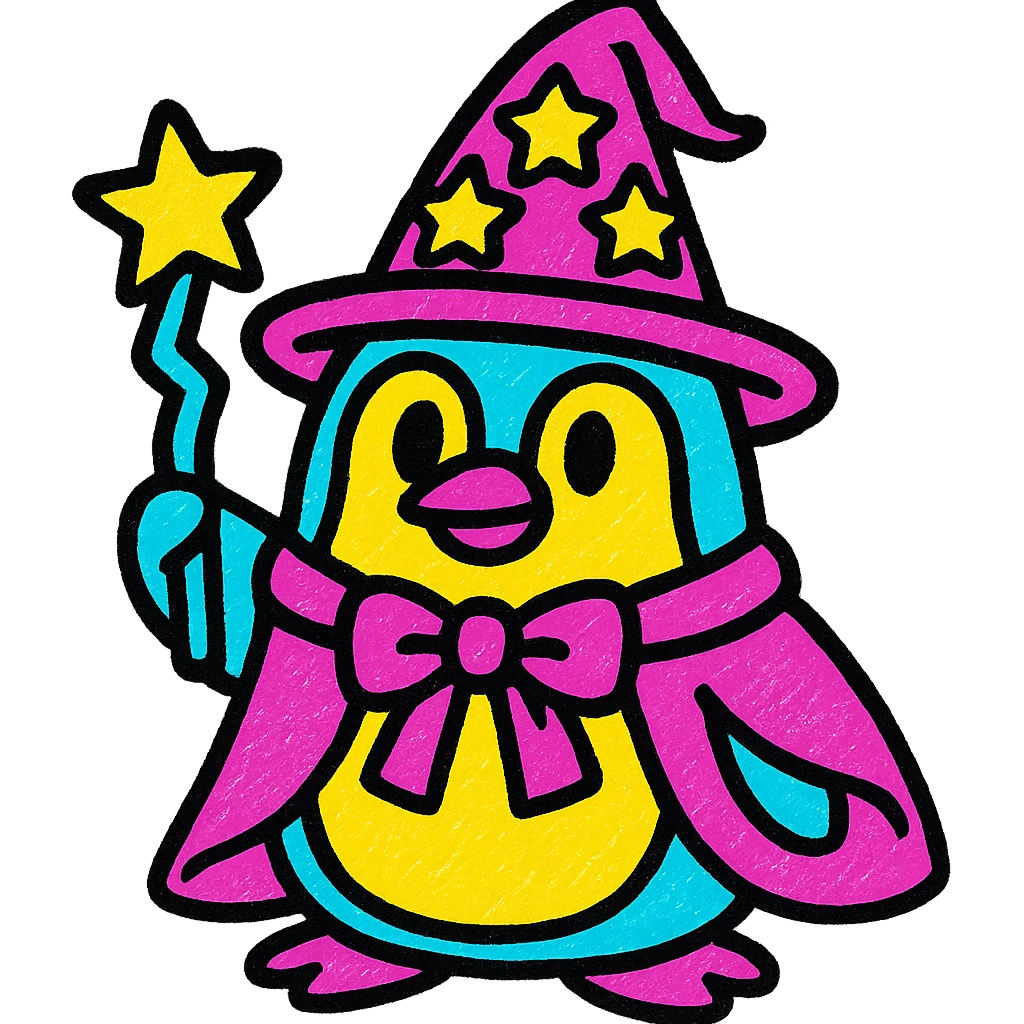 Penguin Wizard emoji