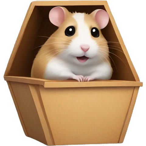 hamster in a coffin emoji