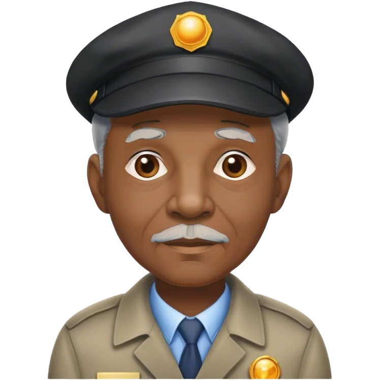 Elderly Black Detective with a ball cap emoji