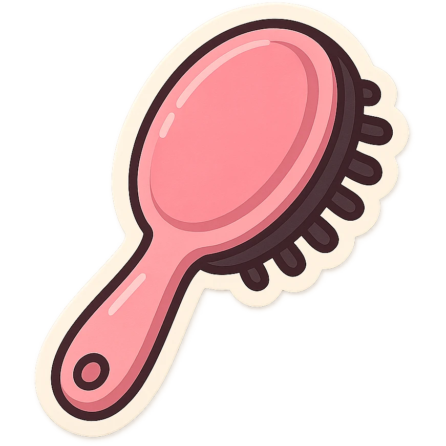 Pink and black object emoji