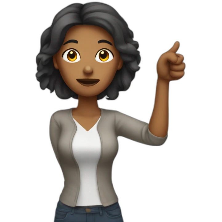 woman with thumbs down hand emoji
