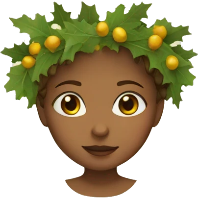 oak wreath girl emoji