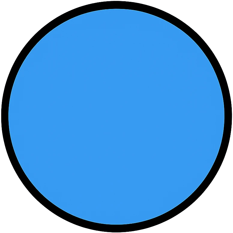 flat blue circle icon emoji