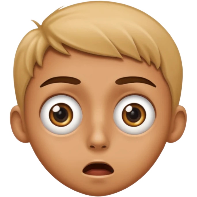 Shocked face with wide a big eyes on his face emoji