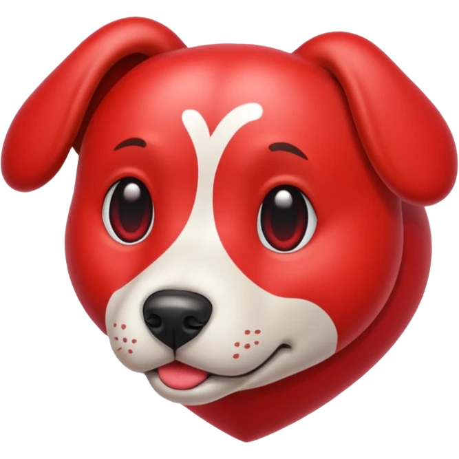 Un chien cœur emoji