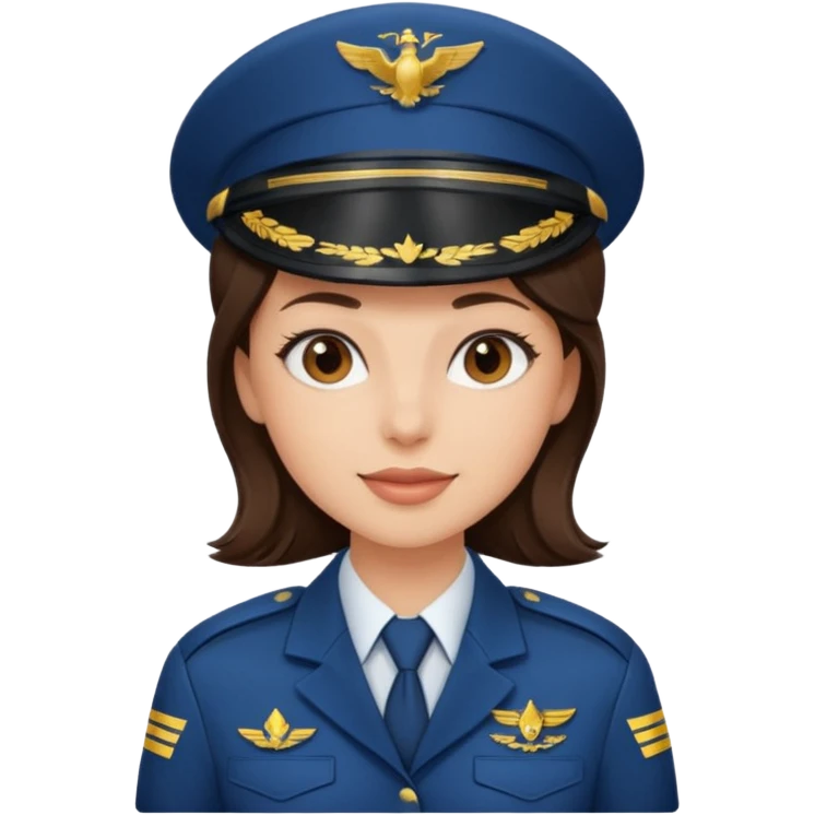 comercial pilot girl brunette emoji