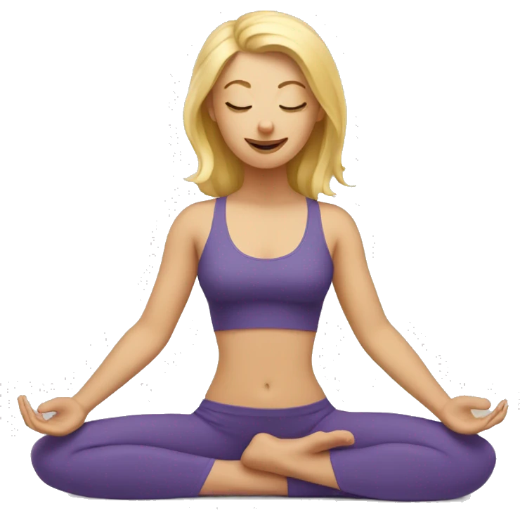 Blonde lady doing yoga emoji