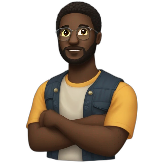 Damso fesant le signe V de la main  emoji