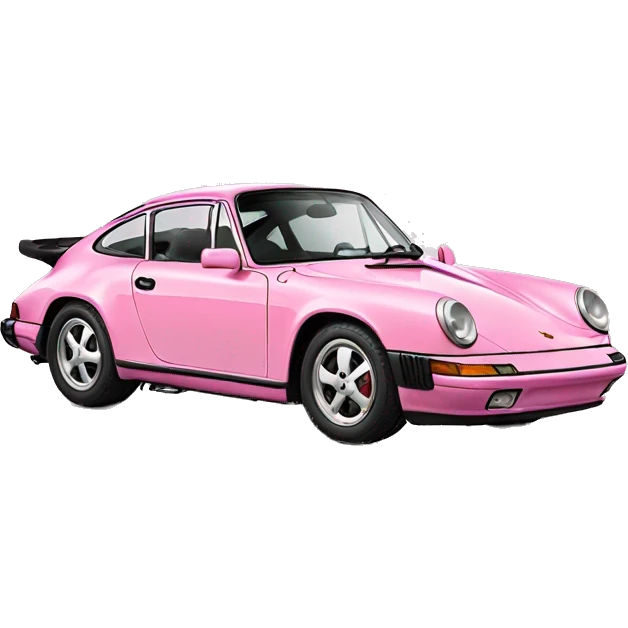 Pink with white trim Porsche emoji