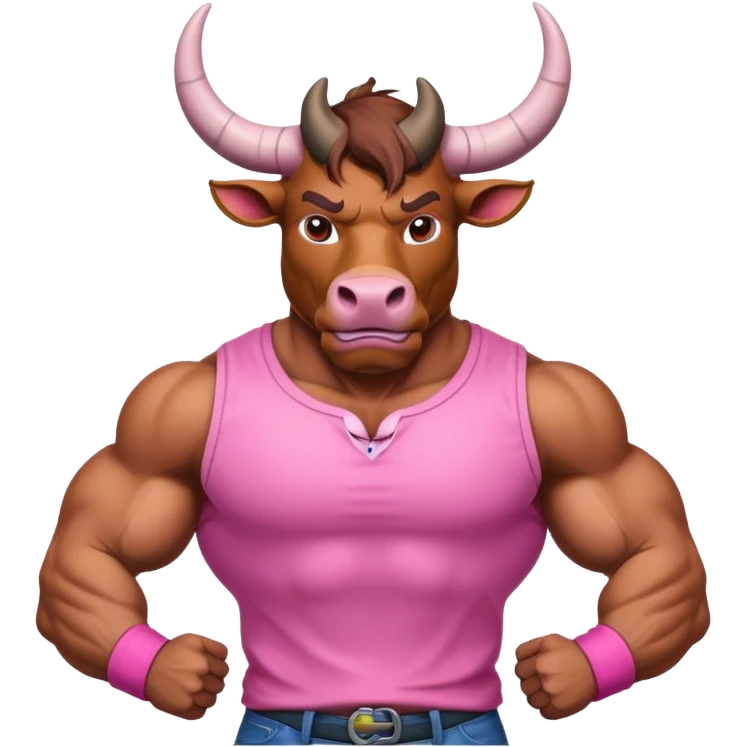 pink bull with shirt  emoji