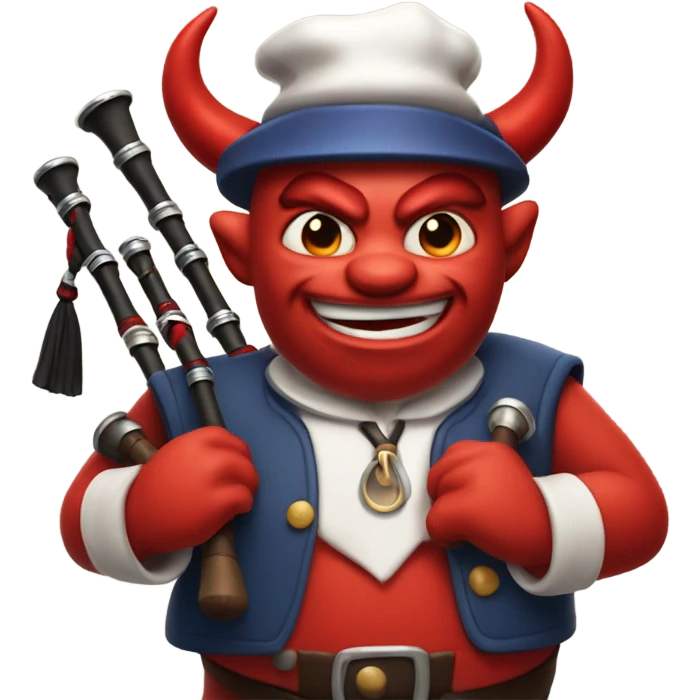 Devil plumber with bagpipes emoji