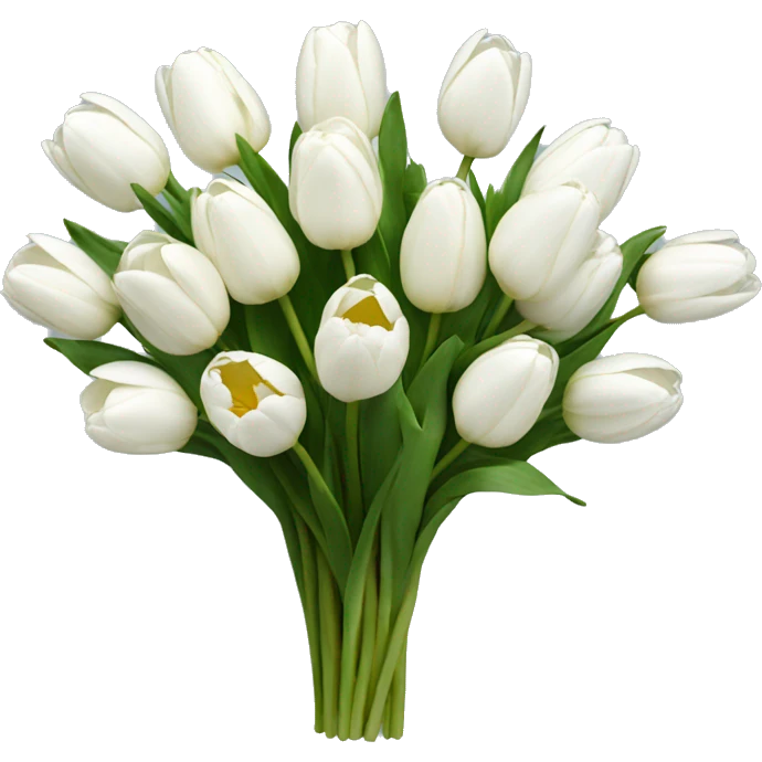 Bouquet of white tulips  emoji