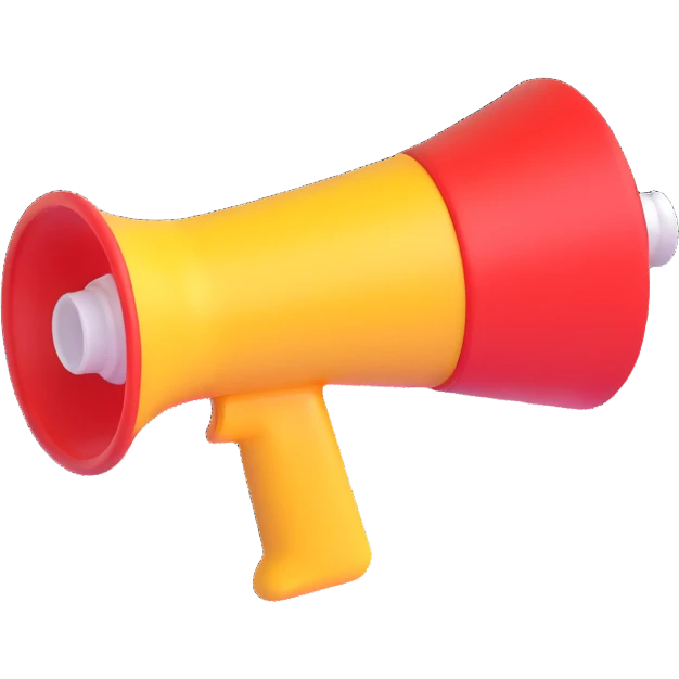 airhorn, 3D emoji style, no text emoji