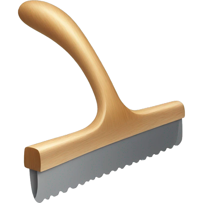 squeegee with long wooden handle emoji