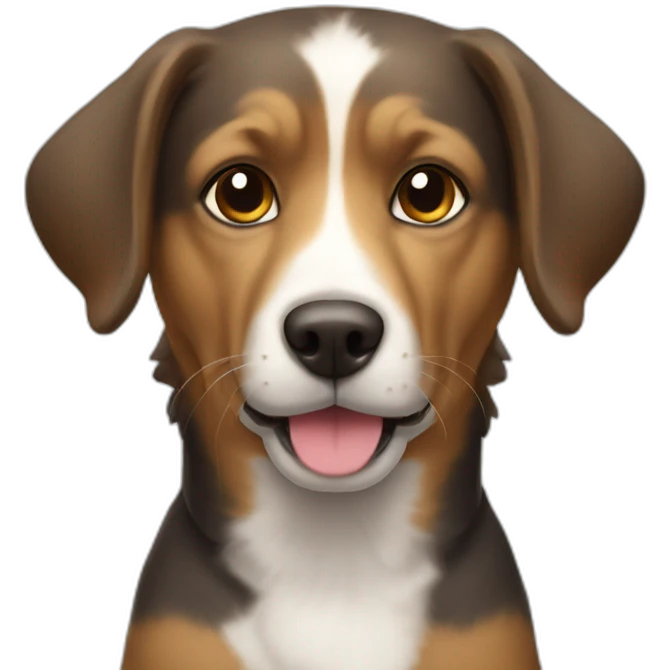Chien sur un chat emoji